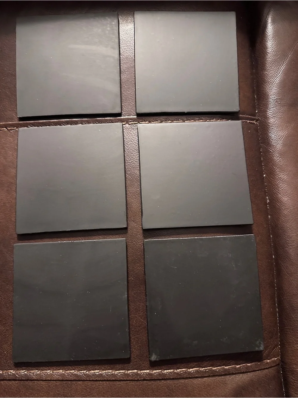 Vintage Retro Coffee Coasters Set of 6 with Red Box Holder